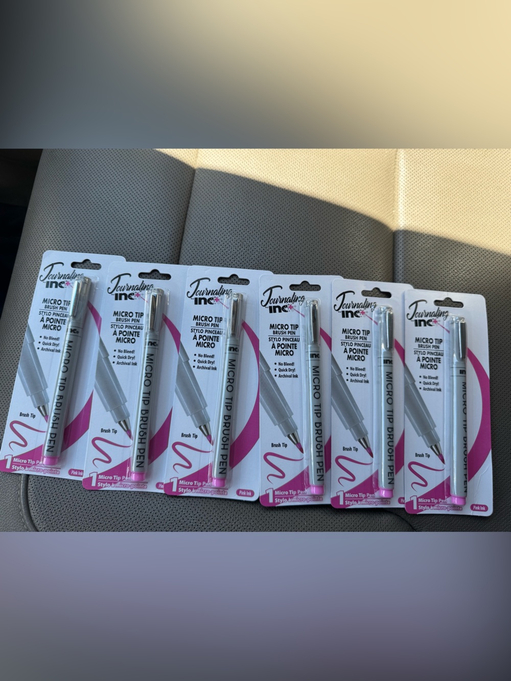 Journaling Inc. Micro Tip Lip Brush Pen - Pink Lot of 6
